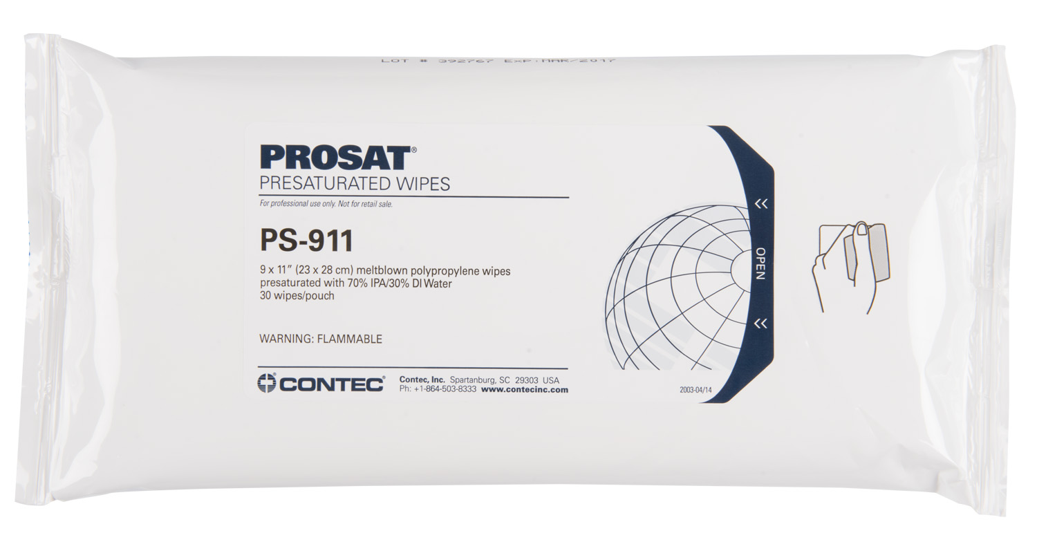 PROSAT Presaturated Meltblown Polypropylene Wipes-1