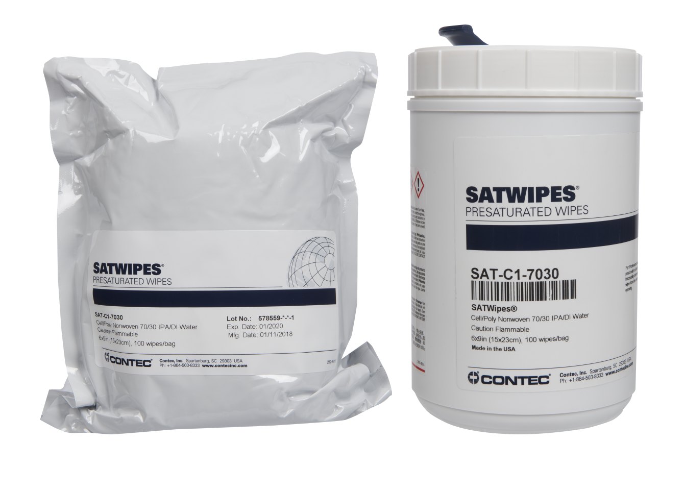 SATWIPES Sigma Wipes with 70% IPA and DI Water-1