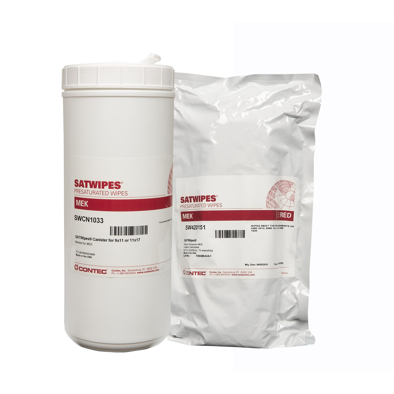 SATWIPES Wipes with MEK-2