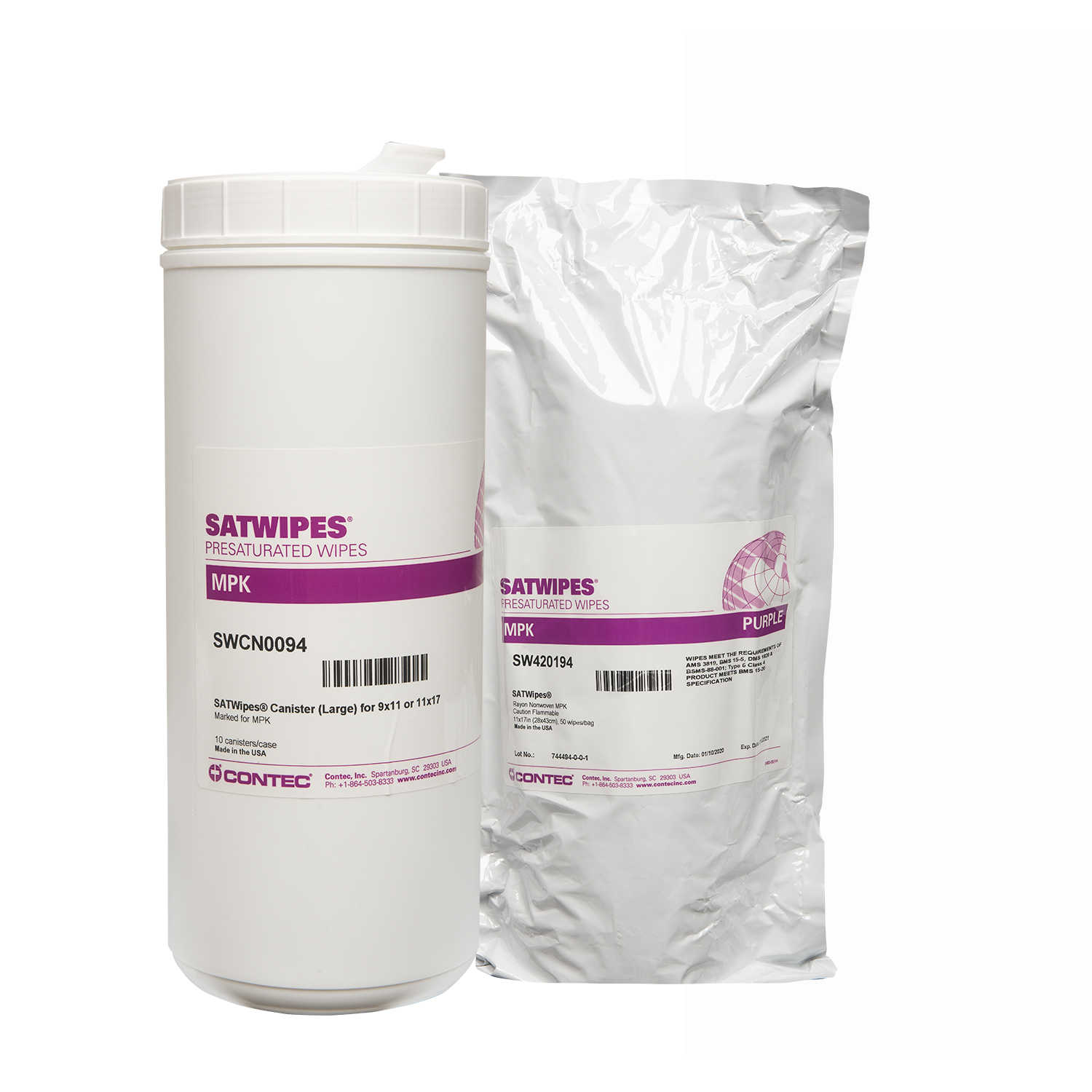 SATWIPES Wipes with MPK-2