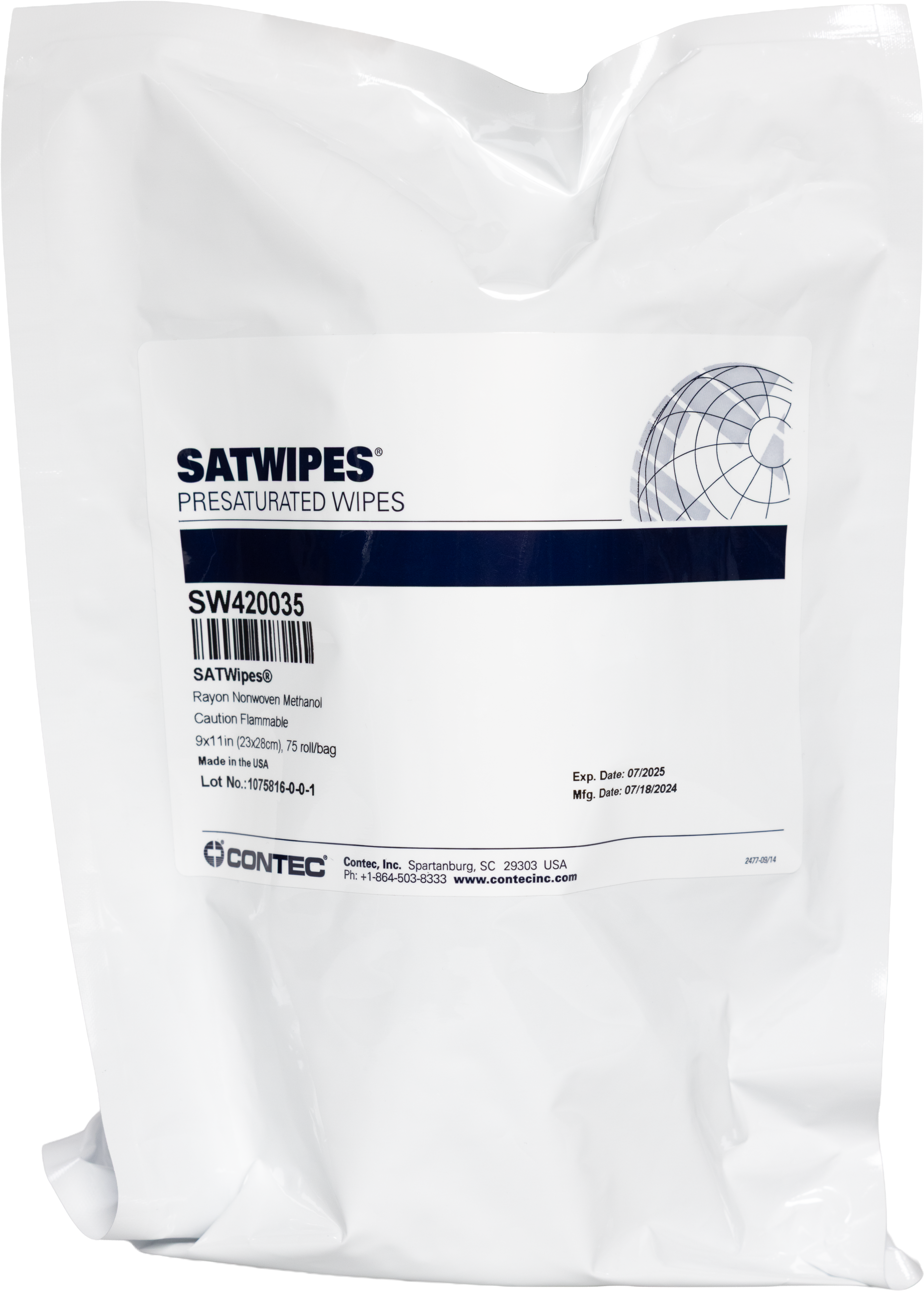 SATWIPES Wipes with Methanol-2