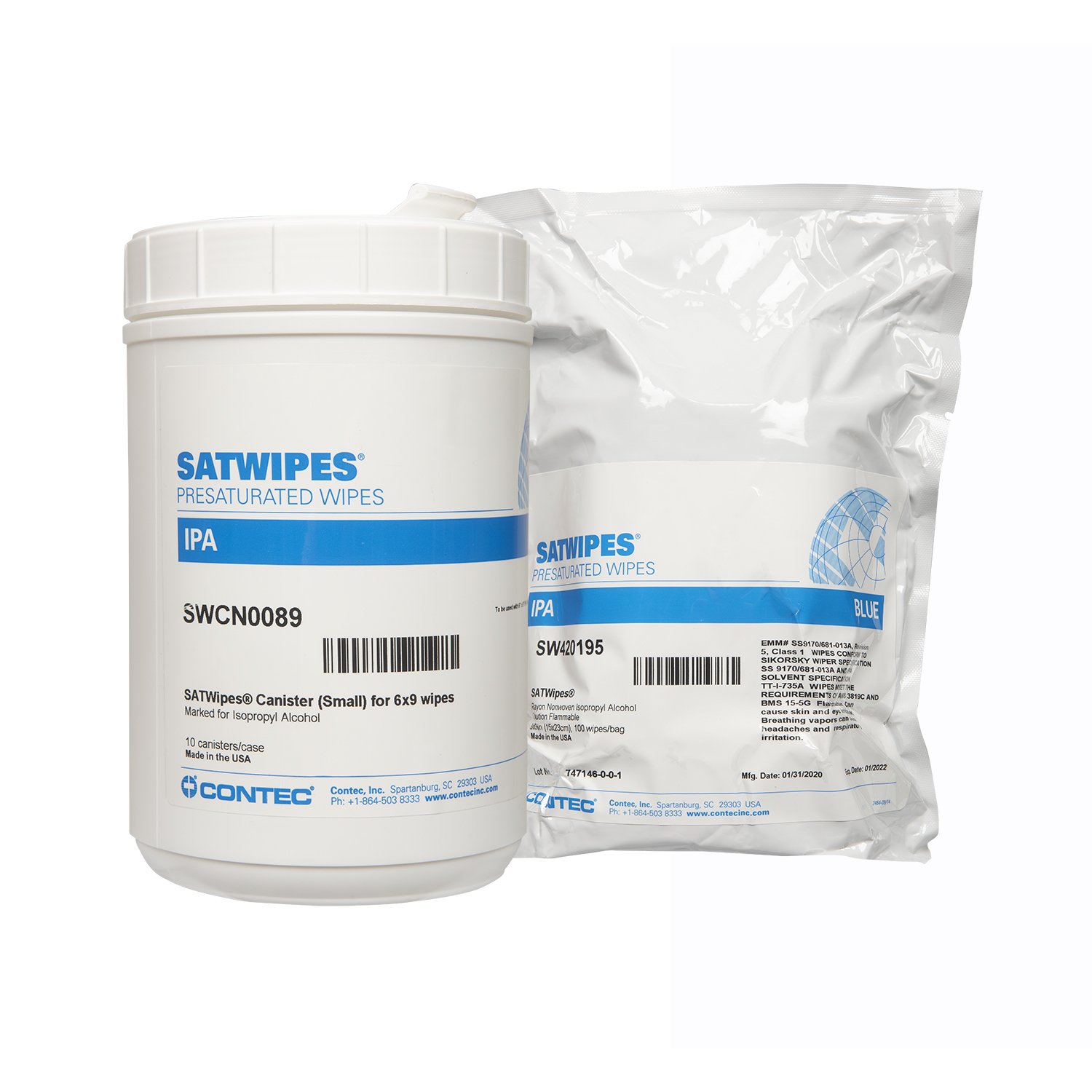 SATWIPES® Wipes Nonwoven wipes presaturated with isopropanol